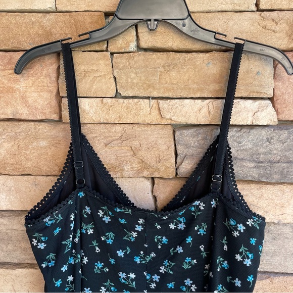 Boutique Europa black blue floral stretch lounge dress pajamas EUC Women’s 2X - Picture 11 of 13